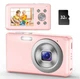 Digital Camera, Ultra HD, 16x Digital Zoom, Face Detection, Smile Detection Pink