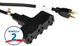 Pro Co E143-6PB 14-gauge NEMA 5-15P to 3 NEMA 5-15R Power Extension Cord (2