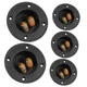 Beaupretty 5Pcs 2-Way Round Speaker Terminal Binding Posts with Gold Plated C...