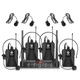 D Debra Audio AU400 Pro UHF 4 Channel Wireless Microphone System with Cordles...