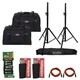Gator GPA-TOTE10 Padded Travel Bags for Compact 10" Speakers Pair w Accessories
