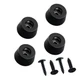 Speaker Isolation Feet 4-Pack with Screws - 1.27" Heavy Duty Rubber Vibration...