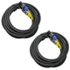 2 PLoYnk audio PREMIUM 50ft foot speaker cable NEUTRIK NL2FX speakon to 1/4 plug