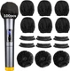 Microphone Covers Disposable 100Pcs, Non-Woven,Clean No-Odor Windscreen Pop Filt