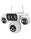 4-in-1 Wireless Outdoor Security Camera, Quad-View PTZ with 8MP HD, 16X Zoom,...