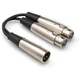 Hosa YXF-101.5 Y Cable, Dual XLR3F to XLR3M, 18 in