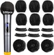 100Pcs Disposable Microphone Covers, Sanitary Non-Woven Mic Windscreens with Hig