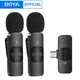 BOYA BY-V Wireless Lavalier Microphone 2.4GHz USB-C Lightning Android iPhone
