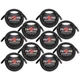 Pig Hog PHM10 Strukture 8mm Mic Cable 10', Straight Audio, XLR 3-Pin, 10-Pack