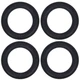 Fielect 6 Inch Speaker Foam Edge Surround Rings 6 4pcs, Black 