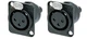 2 Pack Neutrik NC3FD-S-1-B XLR Mic Female Black/Gold Panel Mount Screw Terminals
