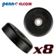 Eight Pack Penn Elcom F1687 Rubber Cabinet Foot 1.5" Dia. x 0.375" H Heavy-duty