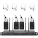 Phenyx Pro 4-Channel Wireless Microphone System, UHF Auto Scan Cordless Mic S...