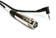 Hosa XVM-101F XLR Female to Right-angle 3.5mm TRS Cable - 1'