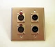 ProCraft Stainless Steel 2 Gang Plate Two Female - Two Male XLR's DPL-2XF2XM-SS