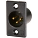 Neutrik NC3MP-B XLR Panel Mount Male Black Gold Contacts