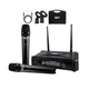 SKP Pro Audio UHF-300D Wireless Microphone System &ndash; Dual Handheld Cordless