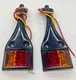 Pair - Kaper II LED Amber/Red Fender Lights w/Wire Guard 2 Wire 2 Diode Trailer