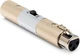 Hosa GMS-274 Microphone Power Switch XLR3F to XLR3M Silver 10 x 1 x 4 inches