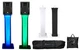 (2) Rockville RPG10BT 10" Powered 600 Watt DJ Speakers w/Bluetooth+Totem Stands