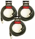 3x Strukture PRO20M7 Heavy Duty  7mm Rubber 20ft. XLR Microphone Cable