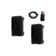 Bundle of 2 Mackie Thump Go Battery Powered Mobile Speakers + XLR & Wraps