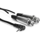 Hosa CYX-401F Microphone Cable - Dual XLR3 Female to Right-angle 3.5mm TRS Male