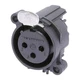 Neutrik NC3FP-1 3-Pin Silver Easy Weld XLR Connector