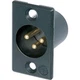 10 X  Neutrik NC3MP-B 3 pole male receptacle, gold contact.