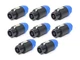(8 Pack) Neutrik NL8FC SpeakON 8 Pole Speaker Cable Connector with Latch Lock