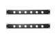 2pk 1 Space Rack Panel 6 D Connector holes - Black Metal - Elite core
