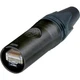 Neutrik NE8MX6-B EtherCON RJ45 CAT6 Straight Plug Connector Poles: 8P8C Black