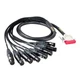 Mogami Gold 8-Channel DB25 to XLRF Multi-Channel Studio Cable Snake - 5'