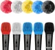 100 pcs Microphone Cover Disposable, Non - Woven Elastic Band Handheld black