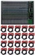 Mackie ProFX22v3 22-Channel 4-Bus Effects Mixer w/USB ProFX22 v3+(20) XLR Cables