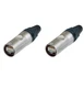 (2) Two Genuine NEUTRIK NE8MX6 CAT 6 RJ45 EtherCON Cable 24 AWG or Lower Nickel