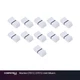 Set of 11 White Fader Caps for Mackie CFX12, CFX12 mkII Mixers