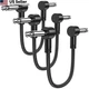 MOSWAG Guitar Patch Cables 3 Pack, 6 Inch Pedal Board Cable 3 Black