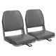 Boat Seats Foldable Low Back Fold Down Fishing Marine Dark Gray 2 Pack ERGOSEAT