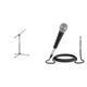 Samson Microphone Stand, Black (SAMK10) & Pyle Handheld 