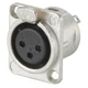 Neutrik NC3FD-L-1 XLR "D" Series Panel Mount Female Nickel