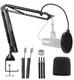 YOUSHARES Enhanced MV7 Mic Stand with Boom Arm Pop Filter Set 