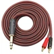 XMSJSIY 6.35mm 1/4 TRS to Banana Plug Speaker Cable, 3 2 meters, red 