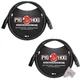 Pig Hog 8mm XLR Microphone Cable Male to Female 3 Ft Premium Mic Cable x2