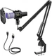 TONOR USB Gaming Microphone, RGB Streaming Microfono Set, PC Podcast Black 