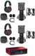 Focusrite SCARLETT 16I16 4G 4th Gen Audio Recording Interface+2) Headphones+Mics
