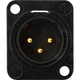 Neutrik NC3MD-L-B-1 3-Pin XLR Male Panel/Chassis Mount Connector, Solder Cups, B