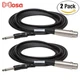2-PACK Hosa PXF-110 XLR-F to 1/4" TS Male Unbalanced Interconnect Cable 10FT