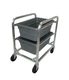 Channel Manufacturing 502LA 19" x 26" x 29.5" Welded Aluminum Bus Bin Cart