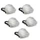 Movo WS10 Universal Furry Deadcat Outdoor Windscreen for Lavalier Microphone 5PK